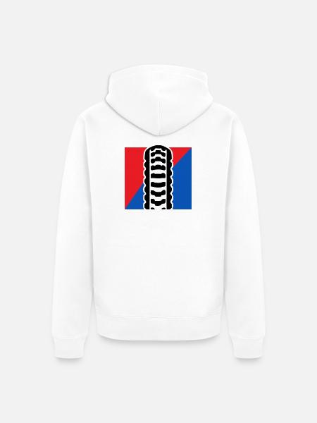 Fahrrad Reifenprofil Logo - Unisex Premium Bio Zip Hoodie - Weiß
