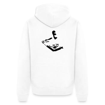 DJ - Veste à capuche bio Premium Unisexe - blanc - Dos - Thijin (182cm)