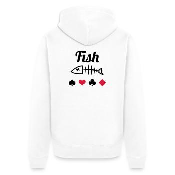 Poker : Fish - Veste à capuche bio Premium Unisexe - blanc - Dos - Thijin (182cm)