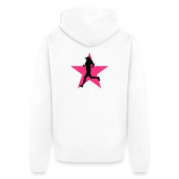 Course à Pied / Running / Jogging / Coureur - Veste à capuche bio Premium Unisexe - blanc - Dos - Thijin (182cm)