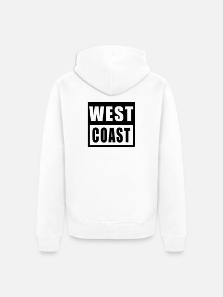 West Coast Design Hip Hop - Veste à capuche bio Premium Unisexe - blanc