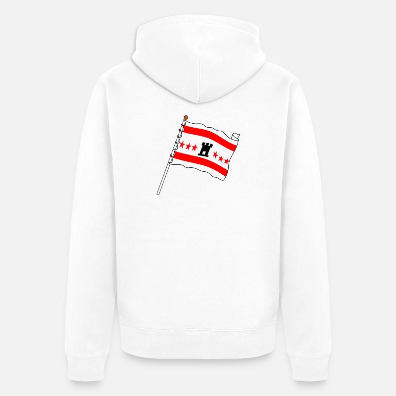 Drapeau Drenthe drenthe drapeau - Veste à capuche bio Premium Unisexe - blanc