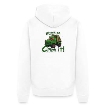 Monster Monster Truck - Veste à capuche bio Premium Unisexe - blanc - Dos - Thijin (182cm)