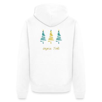 BONNE ANNEE. SAINT SYLVESTRE. NOUVELLE ANNÉE - Veste à capuche bio Premium Unisexe - blanc - Dos - Thijin (182cm)
