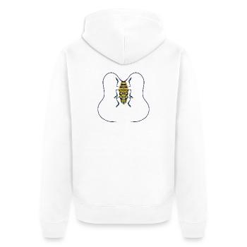 Sternotomis bohemani Käferart Insekt Gelb Schwarz - Unisex Premium Bio Zip Hoodie - Weiß - Hinten - Thijin (182cm)