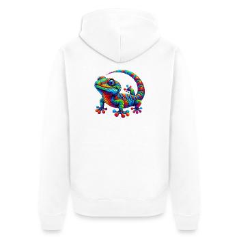Gecko - Veste à capuche bio Premium Unisexe - blanc - Dos - Thijin (182cm)