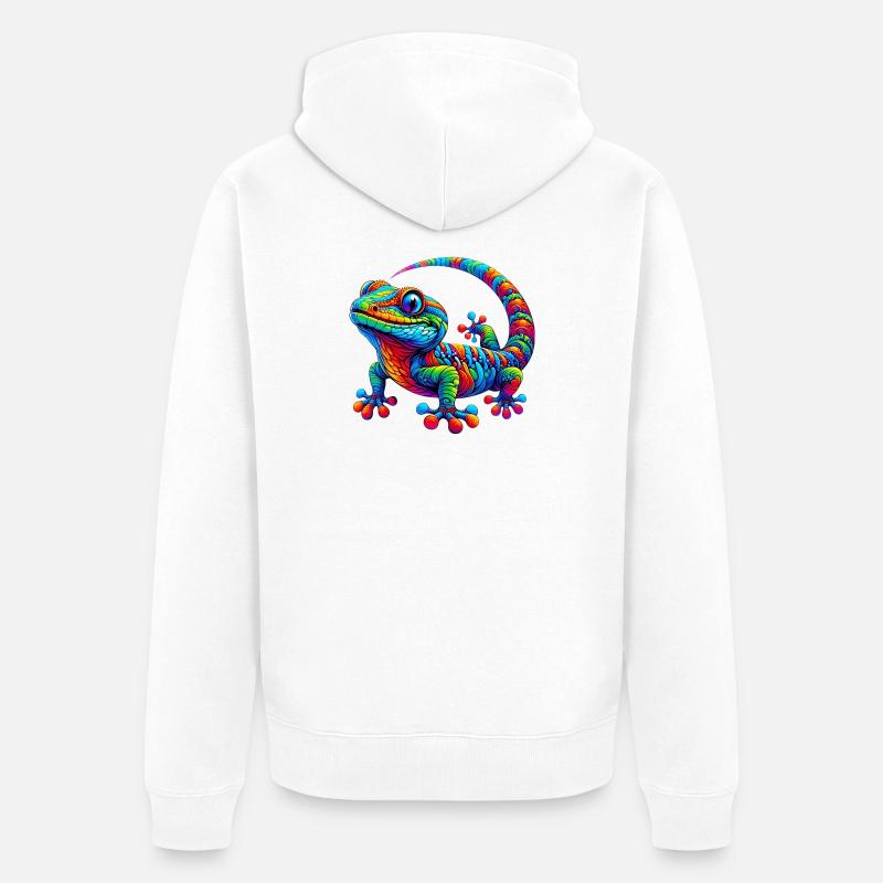 Gecko - Veste à capuche bio Premium Unisexe - blanc