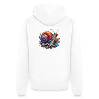 Escargot - Veste à capuche bio Premium Unisexe - blanc - Dos - Thijin (182cm)