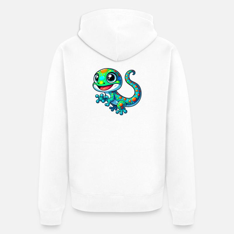 Gecko - Veste à capuche bio Premium Unisexe - blanc