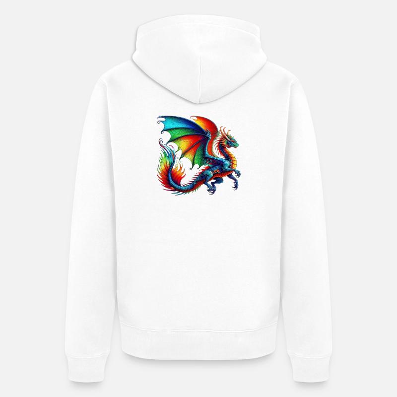Dragon - Veste à capuche bio Premium Unisexe - blanc