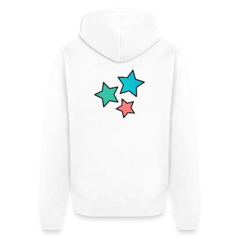 GELIEBTE. VIELEN DANK. DANKE HERRIN - Unisex Premium Bio Zip Hoodie - Weiß - Hinten - Thijin (182cm)