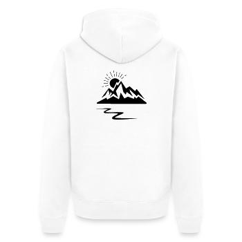 Logo de la montagne - Veste à capuche bio Premium Unisexe - blanc - Dos - Thijin (182cm)