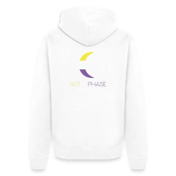 LGBTQ Pride Month - Not a Phase - Non-Binary - Unisex Premium Organic Zip Hoodie - white - Back - Thijin (182cm)