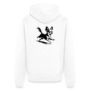Chihuahua - Unisex Premium Bio Zip Hoodie - Weiß - Hinten - Thijin (182cm)