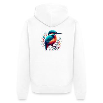 Martin-pêcheur - Veste à capuche bio Premium Unisexe - blanc - Dos - Thijin (182cm)