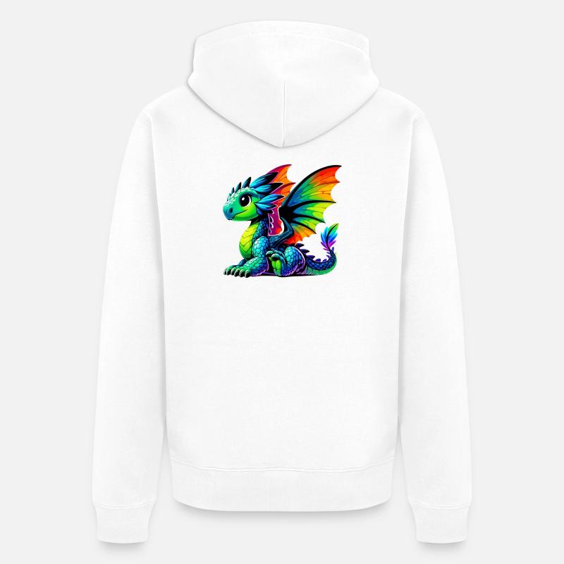 Dragon - Veste à capuche bio Premium Unisexe - blanc