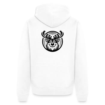 Rudolph - Unisex Premium Bio Zip Hoodie - Weiß - Hinten - Thijin (182cm)