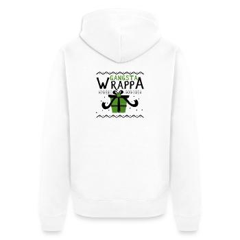 Gangsta Wrappa Weihnachten lustig Geschenk xmas - Unisex Premium Bio Zip Hoodie - Weiß - Hinten - Thijin (182cm)