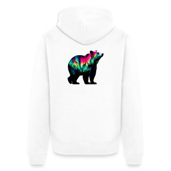 Ours - Veste à capuche bio Premium Unisexe - blanc - Dos - Thijin (182cm)