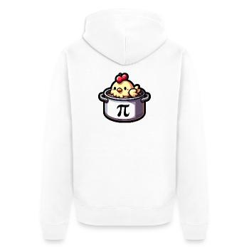 Pi Day Chicken Motif Pi Fans Math Fans Teachers - Unisex Premium Organic Zip Hoodie - white - Back - Thijin (182cm)