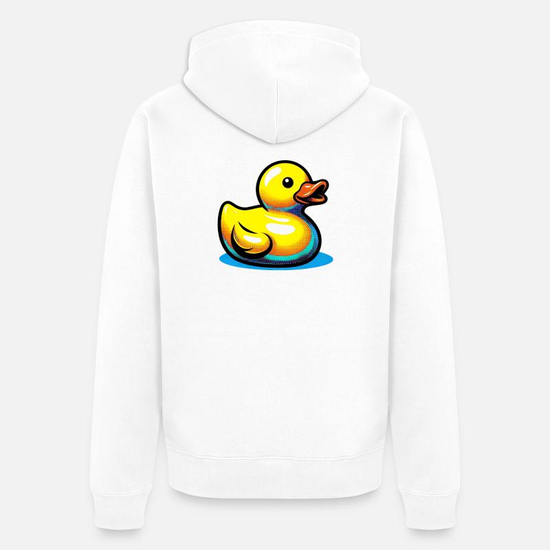 Caneton Canard Canard Canard - Veste à capuche bio Premium Unisexe - blanc
