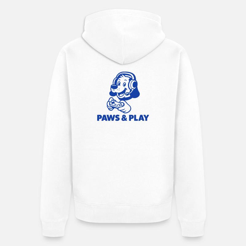 Design de hamster de jeu rétro - Veste à capuche bio Premium Unisexe - blanc