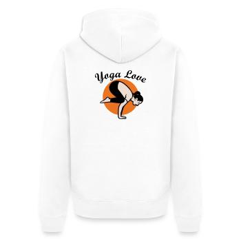 Yoga - Veste à capuche bio Premium Unisexe - blanc - Dos - Thijin (182cm)