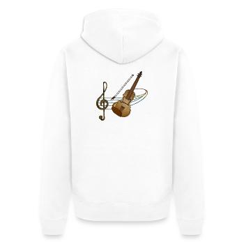 Violin - Unisex Premium Organic Zip Hoodie - white - Back - Thijin (182cm)