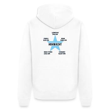 Hohwacht Urlaub Ostsee Küste Hohwachter Bucht - Unisex Premium Bio Zip Hoodie - Weiß - Hinten - Thijin (182cm)