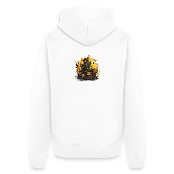 Maison hantée sur la lune d’Halloween - Veste à capuche bio Premium Unisexe - blanc - Dos - Thijin (182cm)