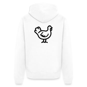turkey - Unisex Premium Organic Zip Hoodie - white - Back - Thijin (182cm)