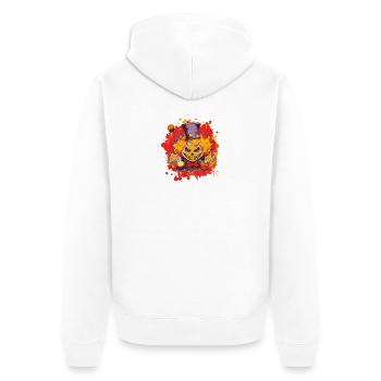 Clown Carnival Comic - Unisex Premium Bio Zip Hoodie - Weiß - Hinten - Thijin (182cm)