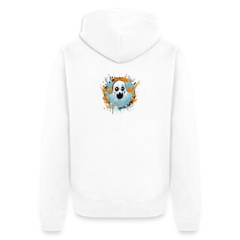 Bande dessinée fantôme - Veste à capuche bio Premium Unisexe - blanc - Dos - Thijin (182cm)
