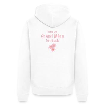 I am a Great Grandmother - Unisex Premium Organic Zip Hoodie - white - Back - Thijin (182cm)