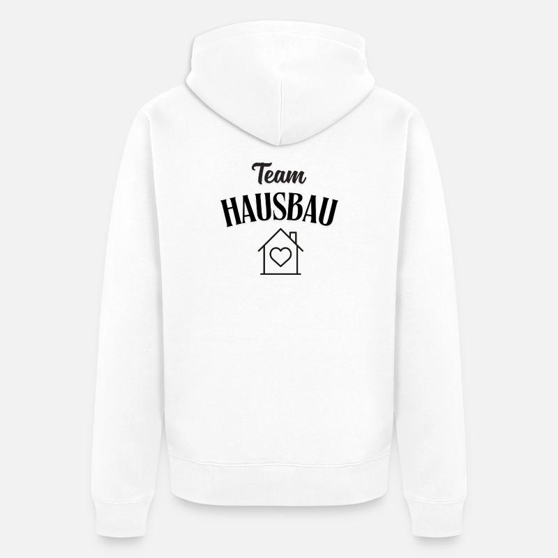 Construction de maisons d’équipe - Veste à capuche bio Premium Unisexe - blanc