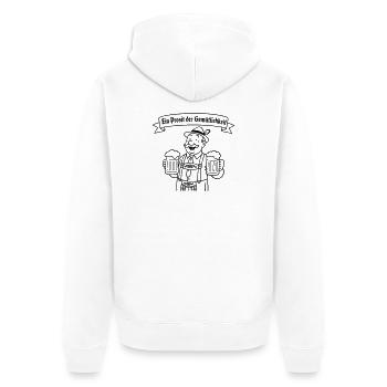 Herr Bier - Ein Prosit der Gemütlichkeit - Veste à capuche bio Premium Unisexe - blanc - Dos - Thijin (182cm)