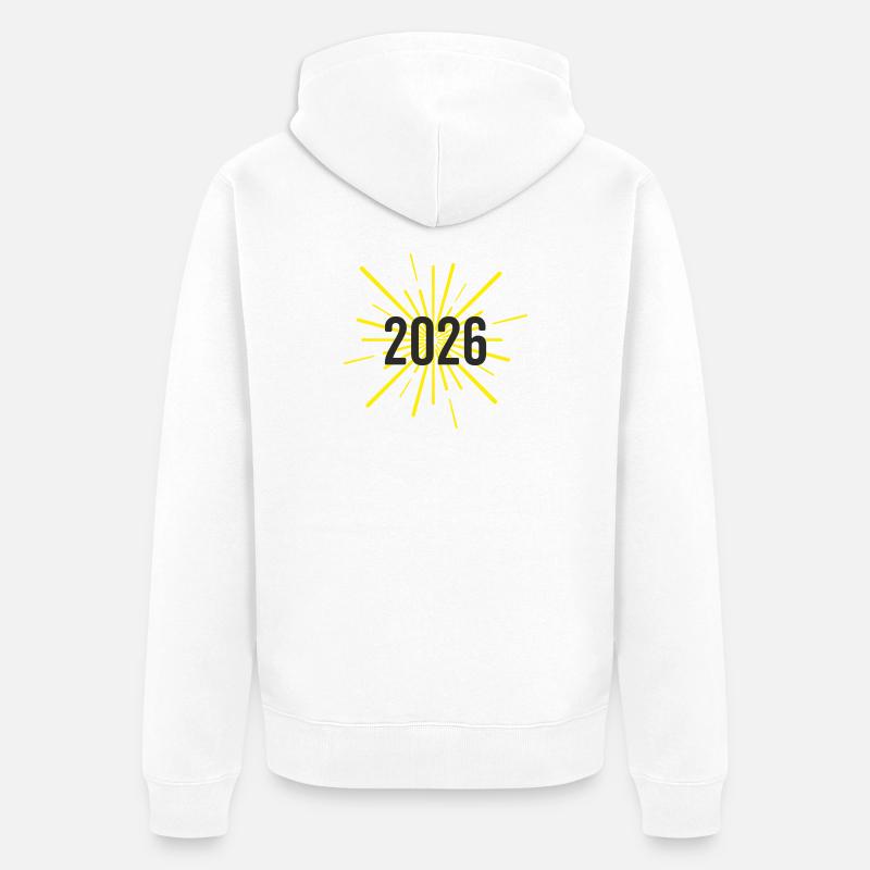 Début de l’année 2026 - Veste à capuche bio Premium Unisexe - blanc