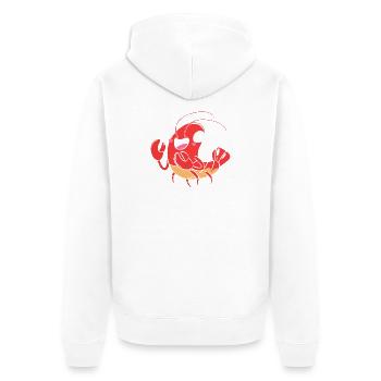 Lobster Seafood Maine Lobster Spiny Lobster - Unisex Premium Organic Zip Hoodie - white - Back - Thijin (182cm)
