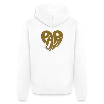 Papa 2026 - Veste à capuche bio Premium Unisexe - blanc - Dos - Thijin (182cm)
