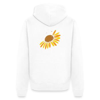 Zahn Dentist Rezeptionist Zahnarzt - Unisex Premium Bio Zip Hoodie - Weiß - Hinten - Thijin (182cm)