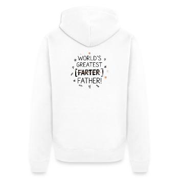 Meilleur pet de tous – Oups, je voulais dire papa - Veste à capuche bio Premium Unisexe - blanc - Dos - Thijin (182cm)