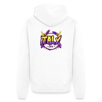 Italien Crew Bunt - Unisex Premium Bio Zip Hoodie - Weiß - Hinten - Thijin (182cm)