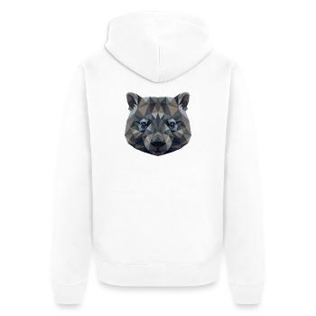 Wombat Australien Beuteltier Süßer Wombat - Unisex Premium Bio Zip Hoodie - Weiß - Hinten - Thijin (182cm)