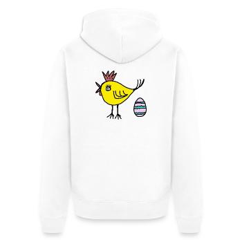 Chicken Chick Egg Easter Easter Egg Kids - Unisex Premium Organic Zip Hoodie - white - Back - Thijin (182cm)