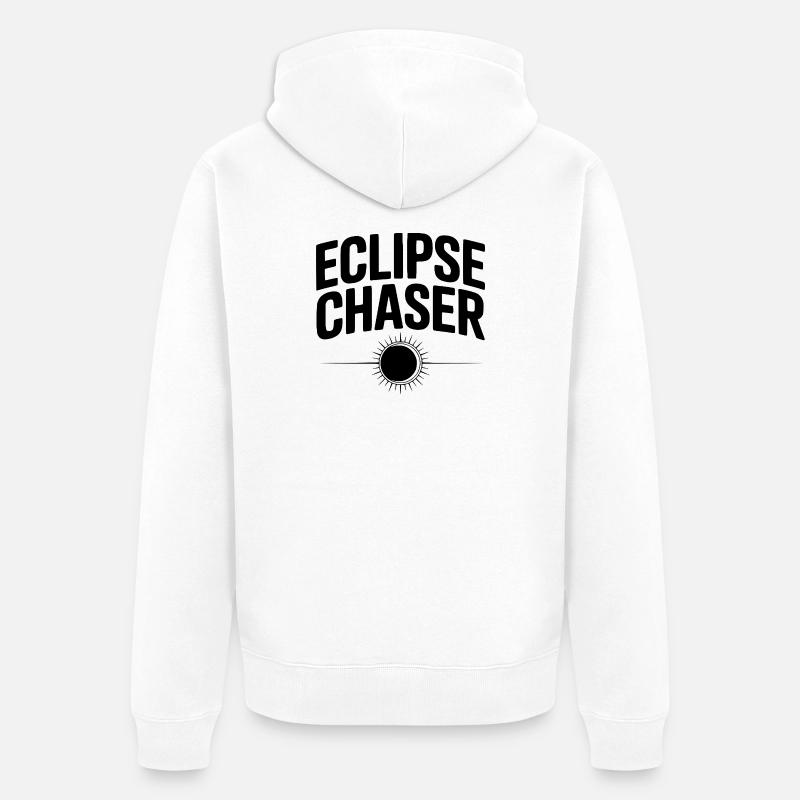 Chasseur d’éclipse - Veste à capuche bio Premium Unisexe - blanc