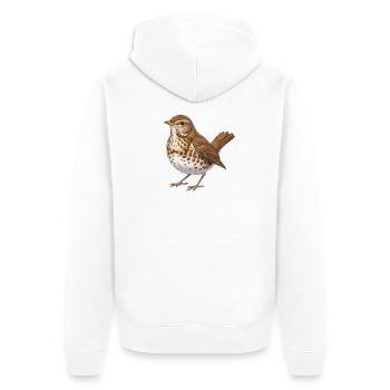 Grige - Veste à capuche bio Premium Unisexe - blanc - Dos - Thijin (182cm)
