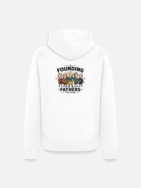 Fanclub der Gründerväter Lustige Gründerväter - Unisex Premium Bio Zip Hoodie - Weiß