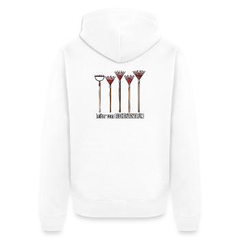Gärtner Rechenzentrum - Unisex Premium Bio Zip Hoodie - Weiß - Hinten - Thijin (182cm)