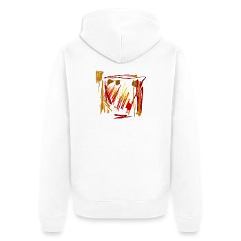 Abstrakter Hintergrund -  - Unisex Premium Bio Zip Hoodie - Weiß - Hinten - Thijin (182cm)