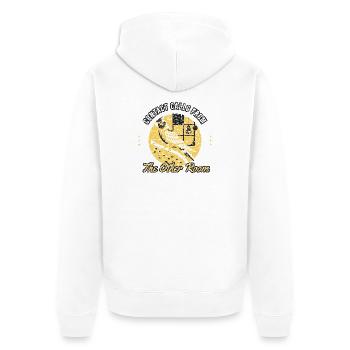 Nymphensittich - Contact Calls From The Other Room - Unisex Premium Bio Zip Hoodie - Weiß - Hinten - Thijin (182cm)